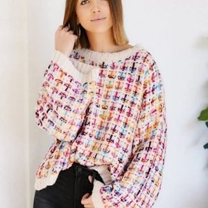 She + Sky Lorain Multi Colored Sweater S/M